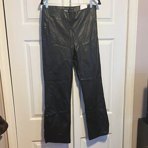 Zara Black Leather leggings